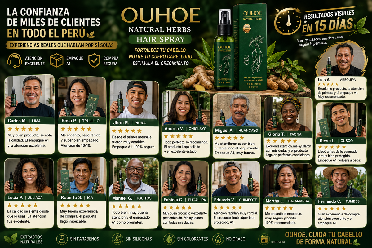 🌿 OUHOE NATURAL HERBS – Spray Capilar Fortalecedor
