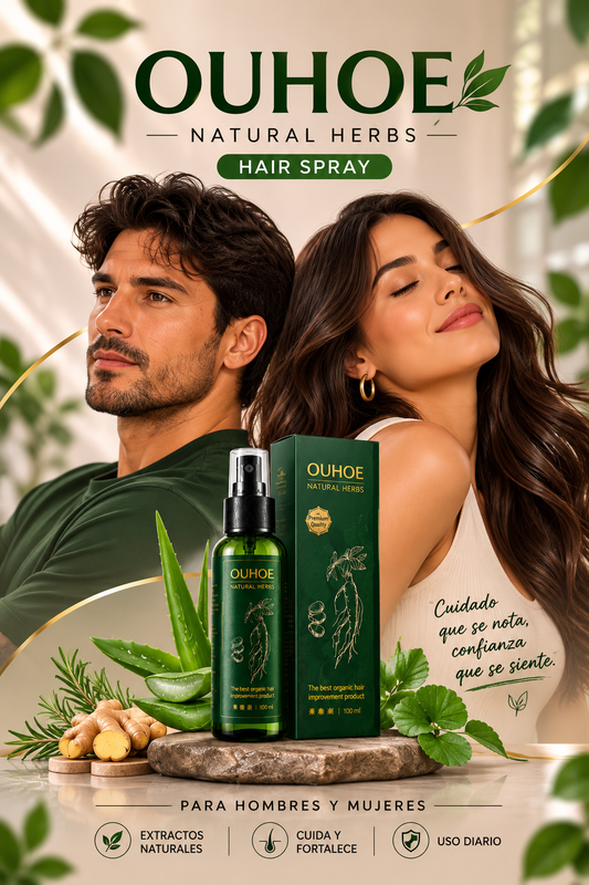 🌿 OUHOE NATURAL HERBS – Spray Capilar Fortalecedor