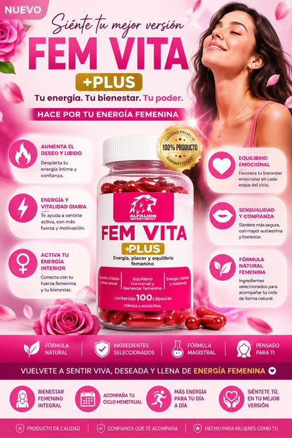 🌹 FEM VITA PLUS – Vitalidad, Energía y Bienestar Femenino