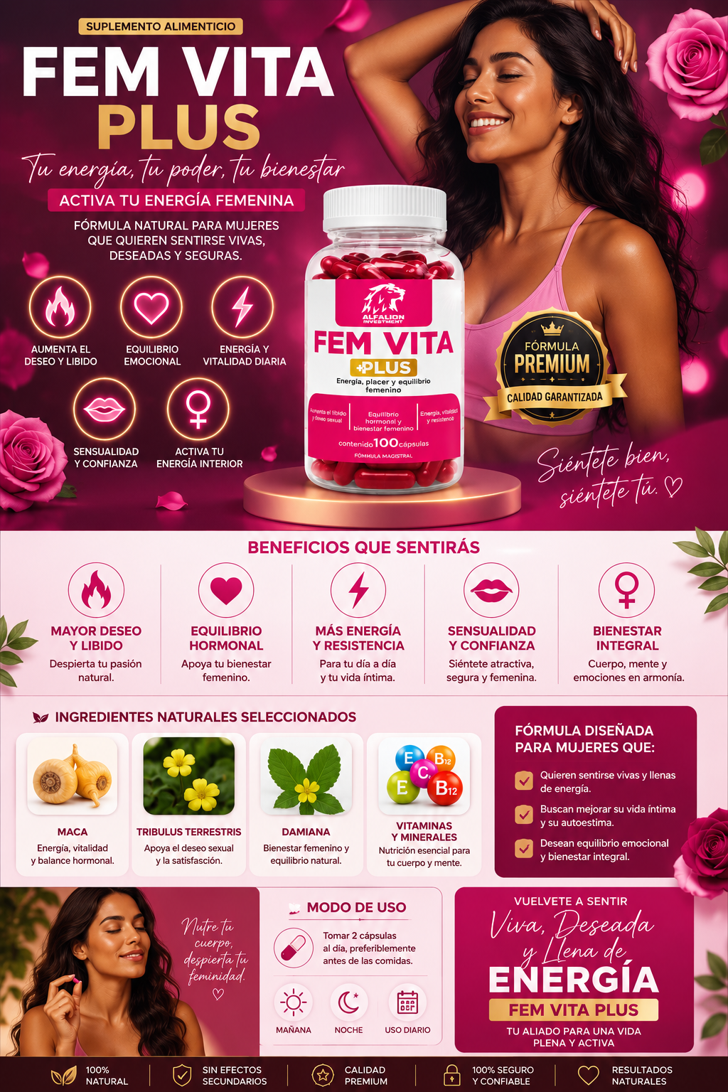 🌹 FEM VITA PLUS – Vitalidad, Energía y Bienestar Femenino