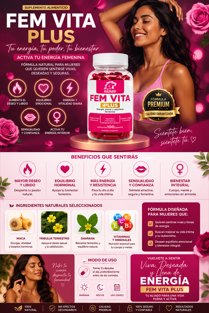 🌹 FEM VITA PLUS – Vitalidad, Energía y Bienestar Femenino