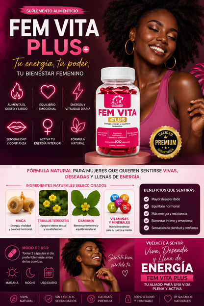 🌹 FEM VITA PLUS – Vitalidad, Energía y Bienestar Femenino
