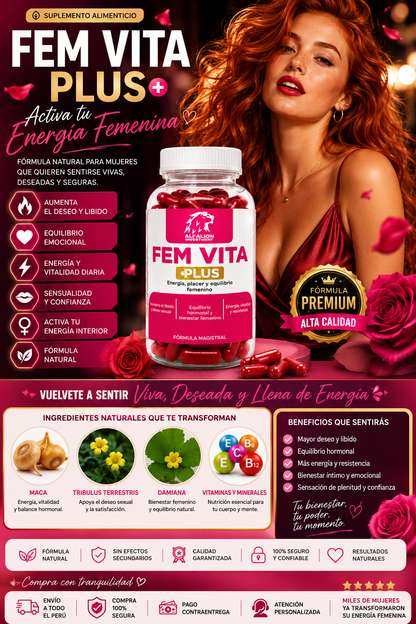 🌹 FEM VITA PLUS – Vitalidad, Energía y Bienestar Femenino