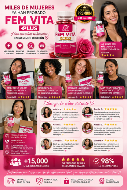 🌹 FEM VITA PLUS – Vitalidad, Energía y Bienestar Femenino
