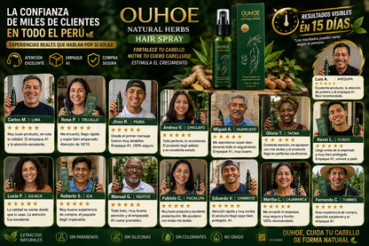 🌿 OUHOE NATURAL HERBS – Spray Capilar Fortalecedor